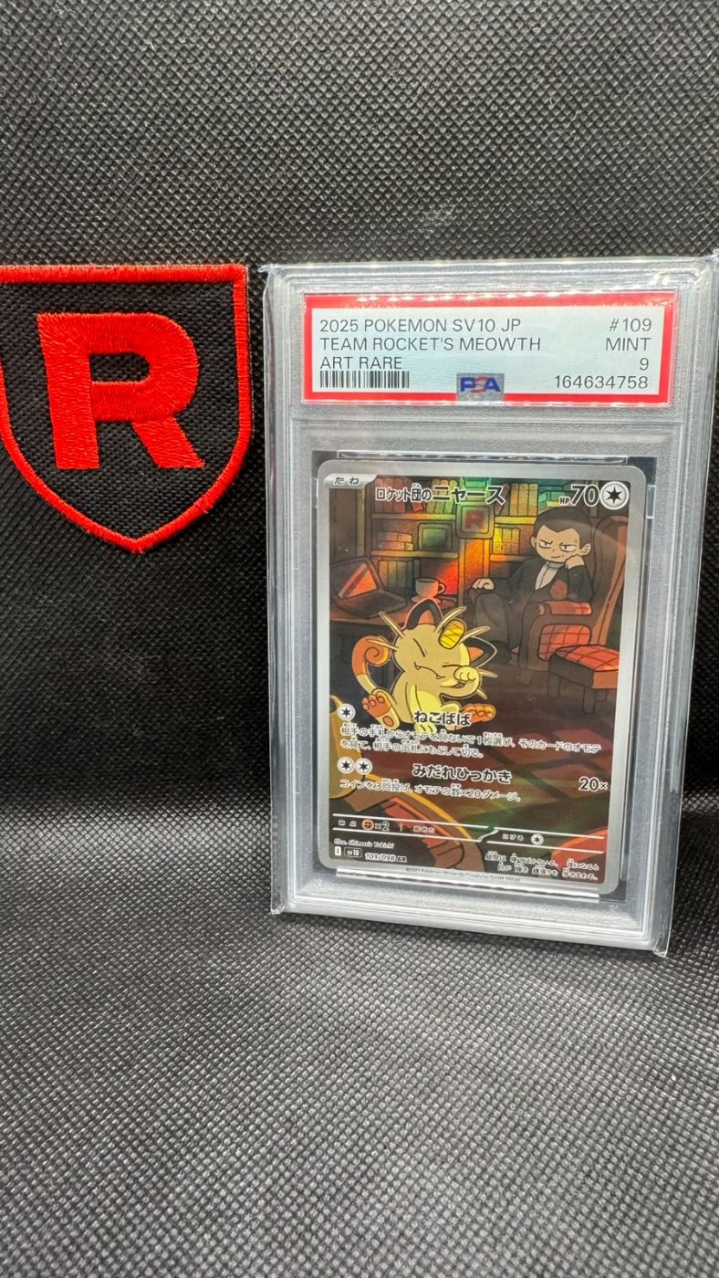 Rocket Meowth PSA 9